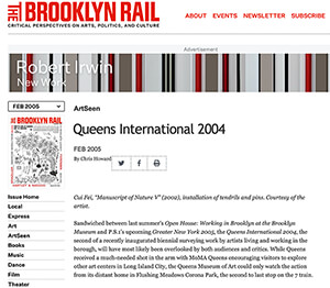 Review of Queens International 2004, by Chris Howard, Brooklyn Rail, Feb. 2005s