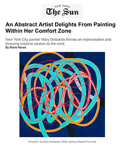 NY Sun review from Mary Didoardo exhibition at Markel Gallery NY Sun review from Mary Didoardo exhibition at Markel Gallery