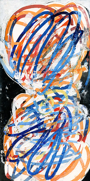 painting, Running in Place, by Mary Didoardo